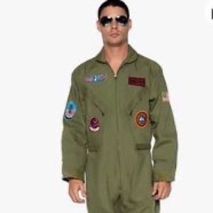SOLD -Men's Top Gun Flight Suit Costume - small/medium NEW